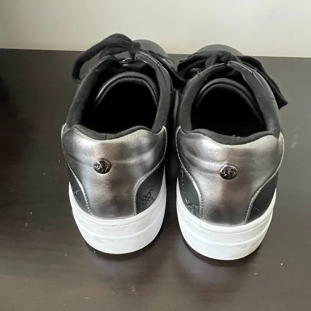 Nine West Black Quilted Platform Sneaker 8M